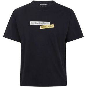 Palm Angels, Heren, Tops, Zwart, Maat: M