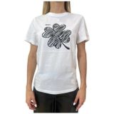 Liu Jo - T-shirt - Wit - Dames - Katoen - Korte Mouwen - Regular Fit
