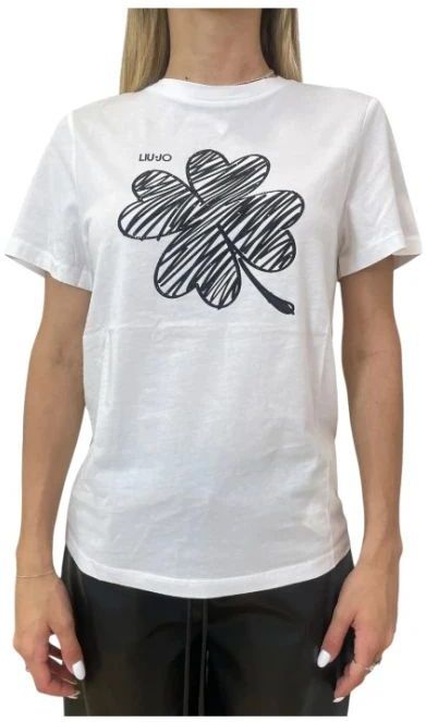 Liu Jo - T-shirt - Wit - Dames - Katoen - Korte Mouwen - Regular Fit