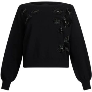 Liu Jo, Dames, Truien, Zwart, Maat: M Viscose,