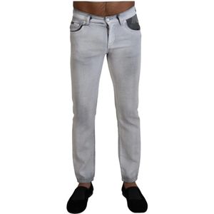 Dolce & Gabbana, Heren, Jeans, Grijs, Maat: S Katoen,