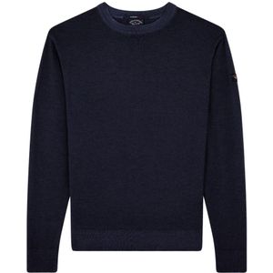 Paul & Shark, Heren, Truien, Blauw, Maat: M Wol,