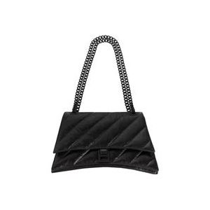 Balenciaga Crush Medium shoulder bag , Black , Dames , Maat: ONE Size