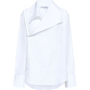 JW Anderson, Dames, Blouses & Shirts, Wit, Maat: S Katoen,