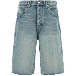 Purple Brand, Heren, Korte broeken, Blauw, Maat: W30 Katoen,