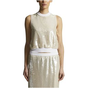 Peserico, Dames, Tops, Beige, Maat: XS
