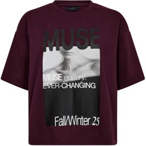 Copenhagen Muse, Dames, Tops, Bruin, Maat: L