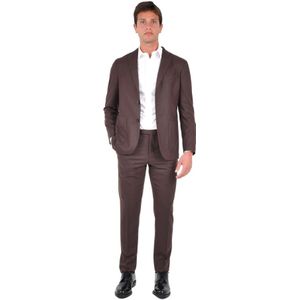 Boglioli, Heren, Pakken, Bruin, Maat: L Wol,