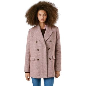 Pepe Jeans, Dames, Jassen, Roze, Maat: S Wol,