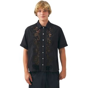 Antik Batik, Heren, Overhemden, Zwart, Maat: S Katoen,