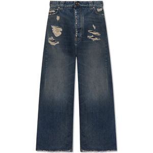 Balenciaga, Heren, Jeans, Blauw, Maat: M Katoen,