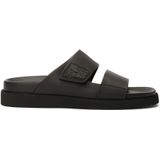 Kazar - Comfortabele Slides - Zwart - Leer