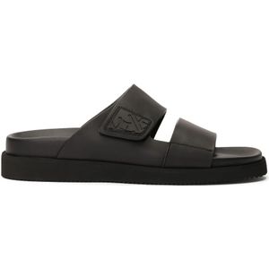 Kazar - Comfortabele Slides - Zwart - Leer