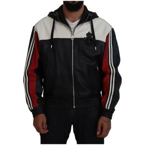 Dolce & Gabbana, Heren, Jassen, Veelkleurig, Maat: XL Leer,