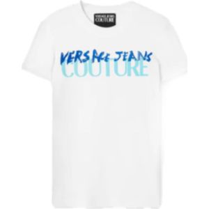 Versace Jeans Couture, Heren, Tops, Wit, Maat: S Katoen,