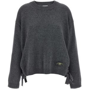 Ganni, Dames, Truien, Grijs, Maat: 2Xs/Xs Wol,