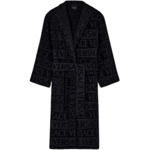 Versace, Heren, Nachtkleding & Lounge, Zwart, Maat: L Katoen,