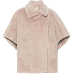 Max Mara - Faux Fur & Shearling Jas - Beige - ONE Size