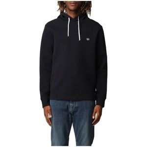 Emporio Armani, Heren, Sweatshirts & Hoodies, Blauw, Maat: S Katoen,