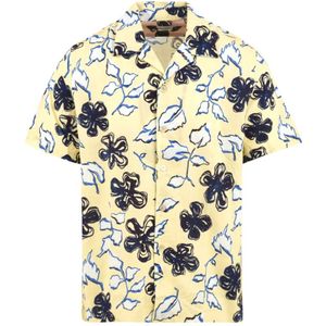 Paul Smith - Korte Mouwen Overhemd - Pastelgeel - Katoen
