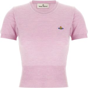 Vivienne Westwood, Dames, Truien, Roze, Maat: XS Leer,
