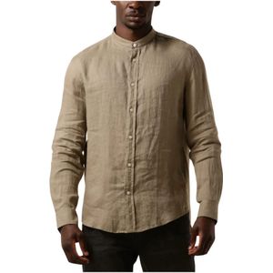 Drykorn, Heren, Overhemden, Beige, Maat: XL Linnen,