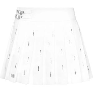 Philipp Plein, Dames, Rokken, Wit, Maat: S Katoen,