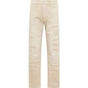 Heron Preston, Heren, Broeken, Beige, Maat: W33 Katoen,