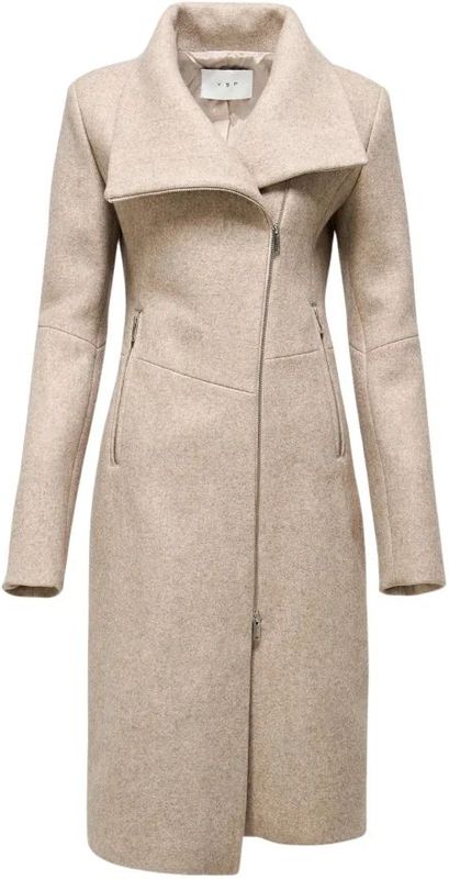 Vsp, Dames, Mantels, Beige, Maat: XS Wol,
