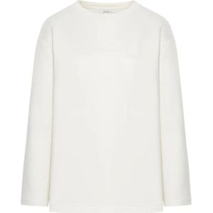 Max Mara, Dames, Sweatshirts & Hoodies, Wit, Maat: XS Katoen,