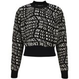 Versace Jeans Couture - Trui - Zwart/Wit - Knitwear - Lange Mouw