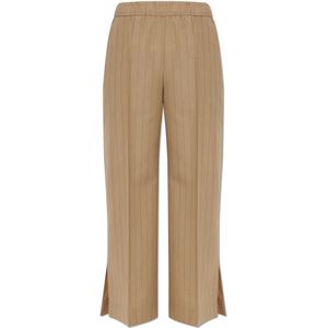 Jil Sander, Dames, Broeken, Beige, Maat: XS Wol,