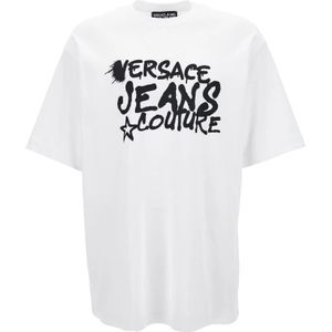 Versace Jeans Couture, Heren, Tops, Wit, Maat: XL