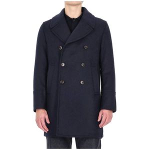 Sealup, Heren, Mantels, Blauw, Maat: M Wol,