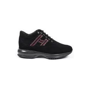 Hogan Interactieve Basket Sneakers , Black , Dames , Maat: 41 EU