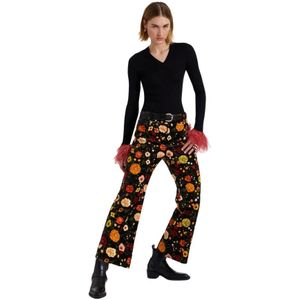 La DoubleJ, Dames, Broeken, Veelkleurig, Maat: L Velours,