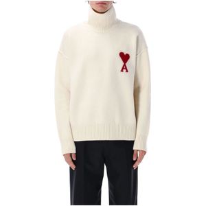 Ami Paris, Heren, Truien, Beige, Maat: XL Wol,