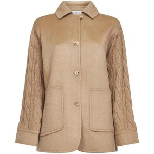Max Mara, Dames, Jassen, Bruin, Maat: XS Wol,