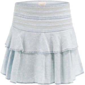 Guess, Dames, Rokken, Blauw, Maat: W28 Denim,