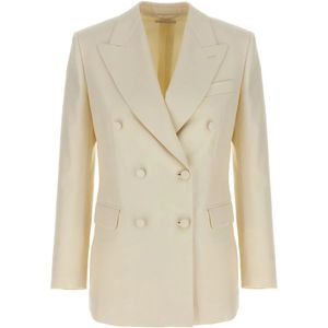 Brioni, Dames, Jassen, Wit, Maat: L Linnen,