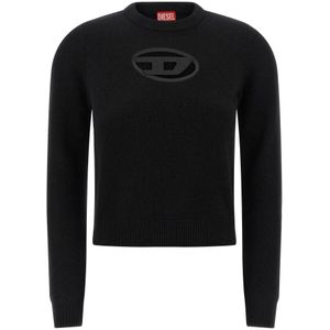 Diesel, Dames, Truien, Zwart, Maat: L Wol,