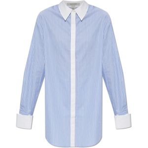 AllSaints, Dames, Blouses & Shirts, Blauw, Maat: S Katoen,