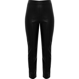 Kocca, Dames, Broeken, Zwart, Maat: M Leer,