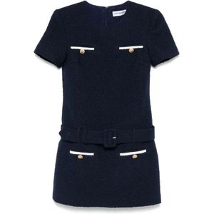 Self Portrait - Blauwe Boucle Mini Jurk - Dames