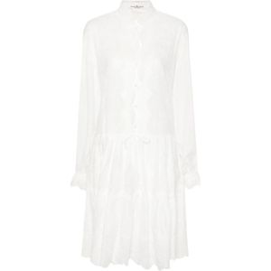 Ermanno Scervino, Dames, Jurken, Wit, Maat: S Katoen,
