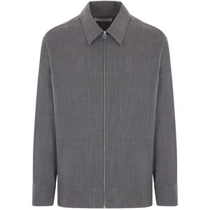 Jil Sander, Heren, Jassen, Grijs, Maat: M Wol,