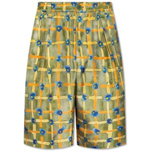 Marni, Heren, Korte broeken, Groen, Maat: S Zijde,