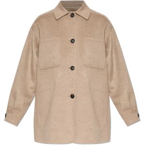 Max Mara, Dames, Jassen, Beige, Maat: 2XS Kasjmier,