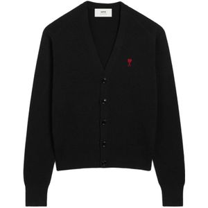 Ami Paris, Heren, Truien, Zwart, Maat: M Kasjmier,