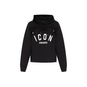 Dsquared2 Hoodie met logo , Black , Heren , Maat: 3XL